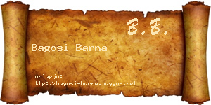 Bagosi Barna névjegykártya